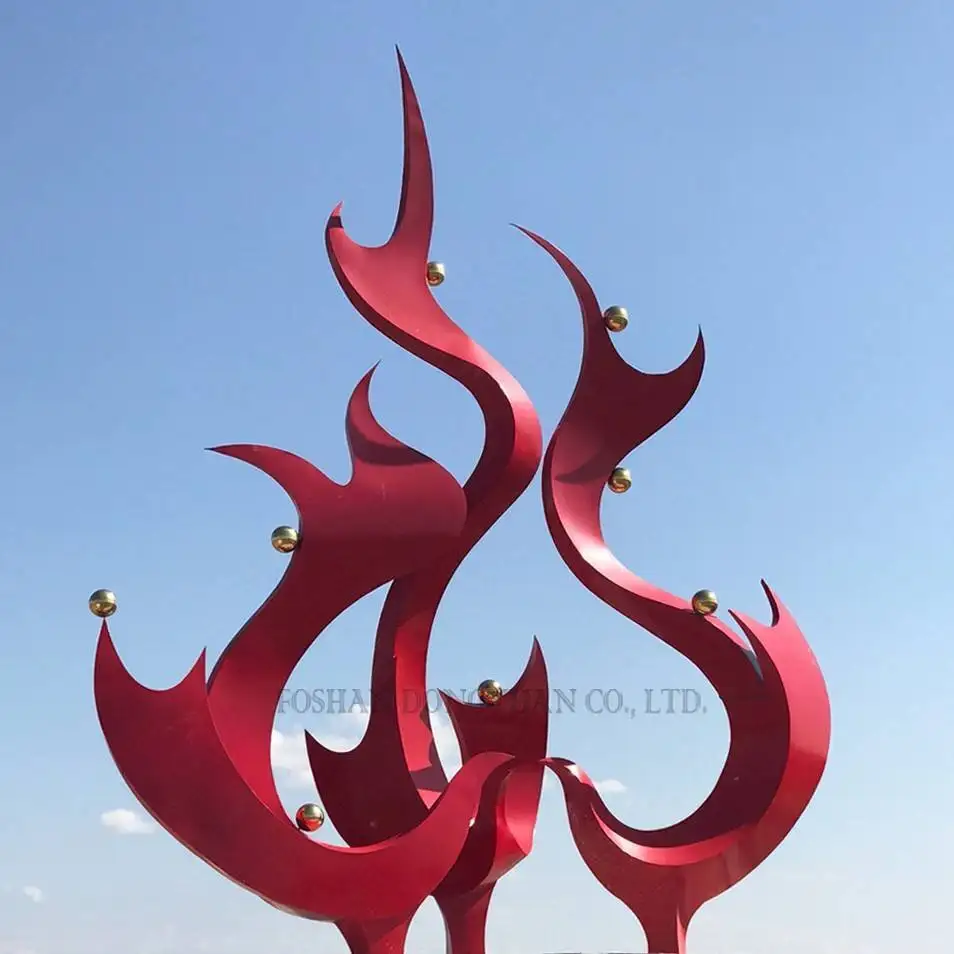 Painted Abtract Metal Sculpture 1