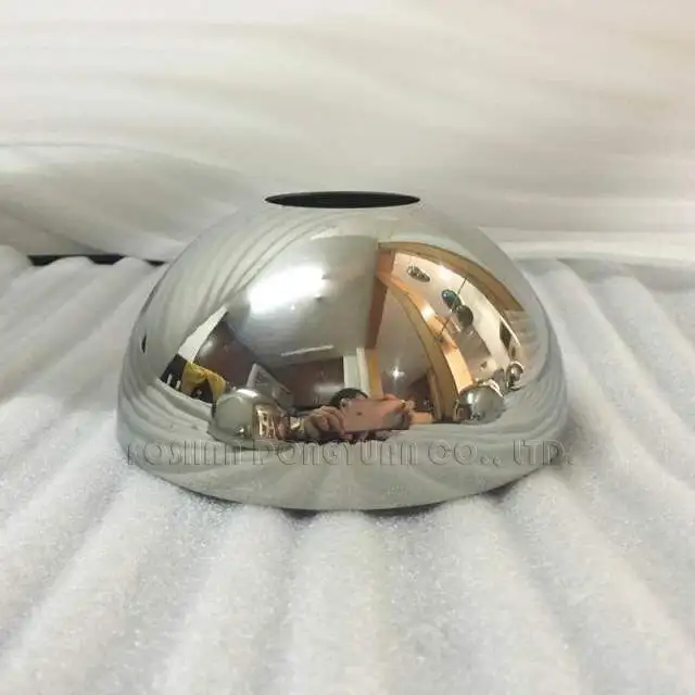 120mm Mirror Finished Stainless Steel Hemispheres with Hole 1