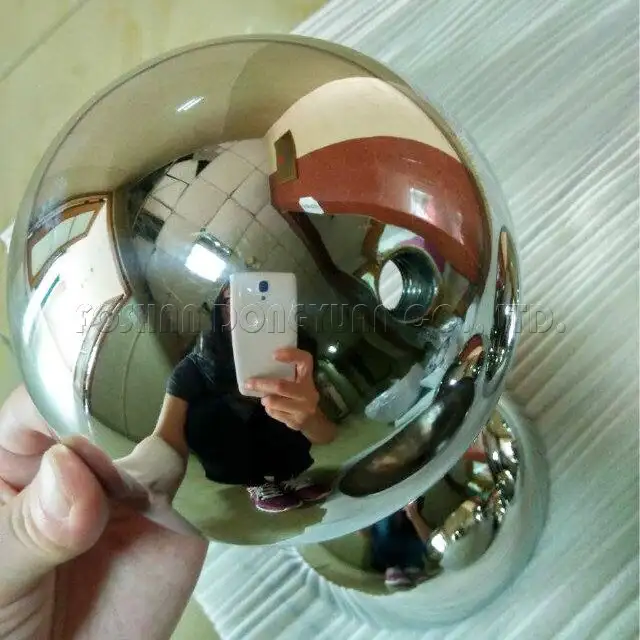 7 Inch Polished Stainless Steel Hemispheres with M8 Thread/Screw 1