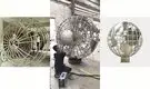 brushed large garden spheres large series for hall 3