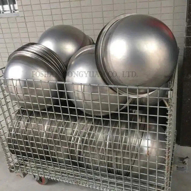 Raw Stainless Steel Half Ball 1