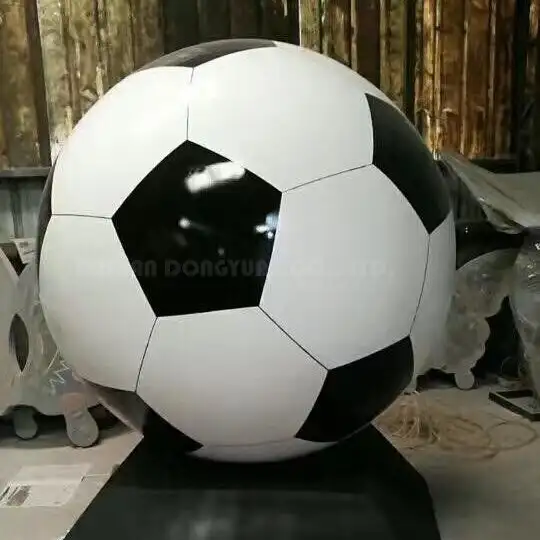 Large Decorative Painted Stainless Steel Hollow Football 1