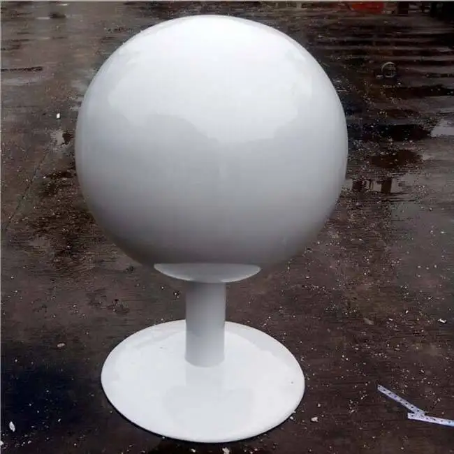 White Stainless Steel Ball with Base 1