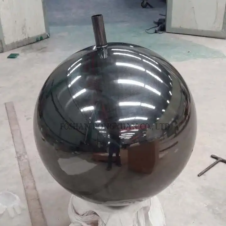 Mirror Black Stainless Steel Sphere with Pipe 1