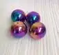 3 Inch Mirror Rainbow Stainless Steel Hollow Ball with M4 Screw/Thread 3