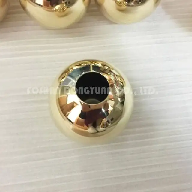 3 Inch Gold Polished Stainless Steel Hollow Ball with M10 Hole 1
