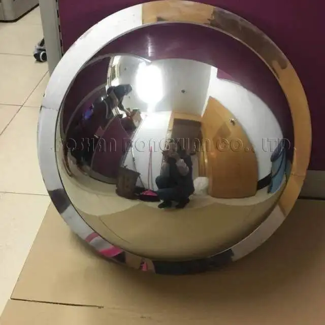 270mm Polished Stainless Steel Hemisphere with Rim 1