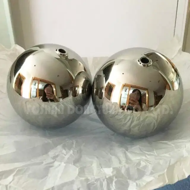 76mm Polished Stainless Steel Hollow Ball with Outside Screw 3
