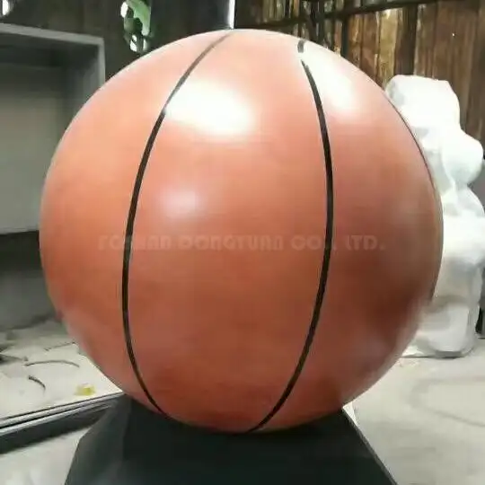 5 Feet Large Decorative Painted Stainless Steel Hollow Basketball 1