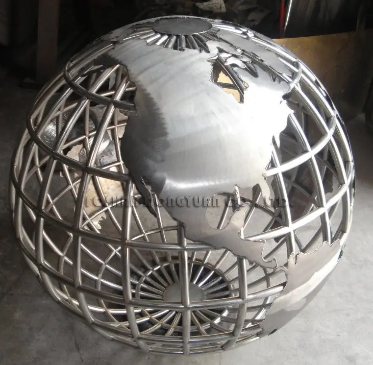 500mm Decorative Stainless Steel World Map Globe 2