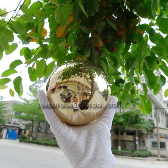 120mm Polished Hollow Brass Ball 2