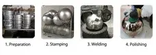 76mm/3 Inch Mirror Polished Stainless Steel Hemispheres 4