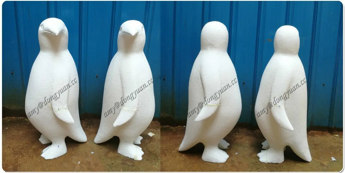 Mirror Polished Penguin Sculptures of Stainless Steel 2