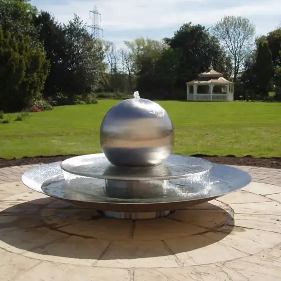 Large Polished Garden Water Fountain/Outdoor Indoor Decoration/Metal Craft 1