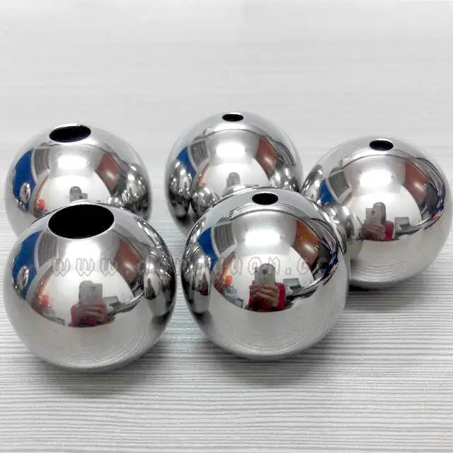 32mm51mm Gazing Stainless Steel Hollow Ball with Hole for Pipe Fittings 1