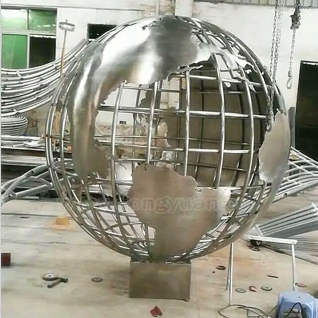 AISI 304 Ornament Stainless Steel World Globe 1