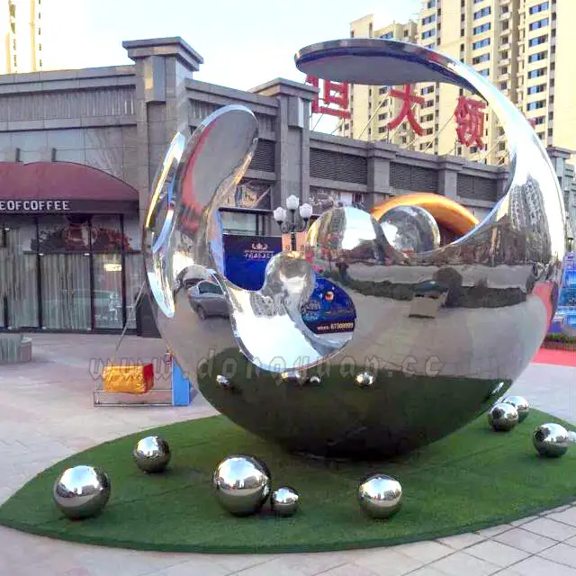 Mirror Polished Stainless Steel Sculpture for Garden Ornaments 1