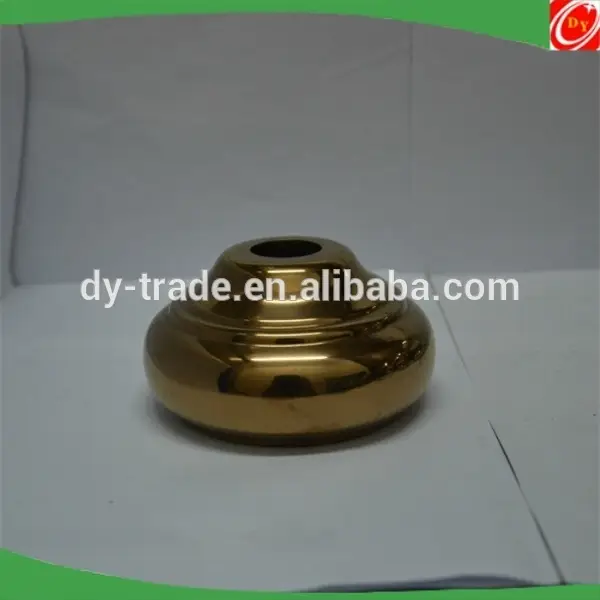 stainless steel stair handrail baluster ball base with gold-plated 1