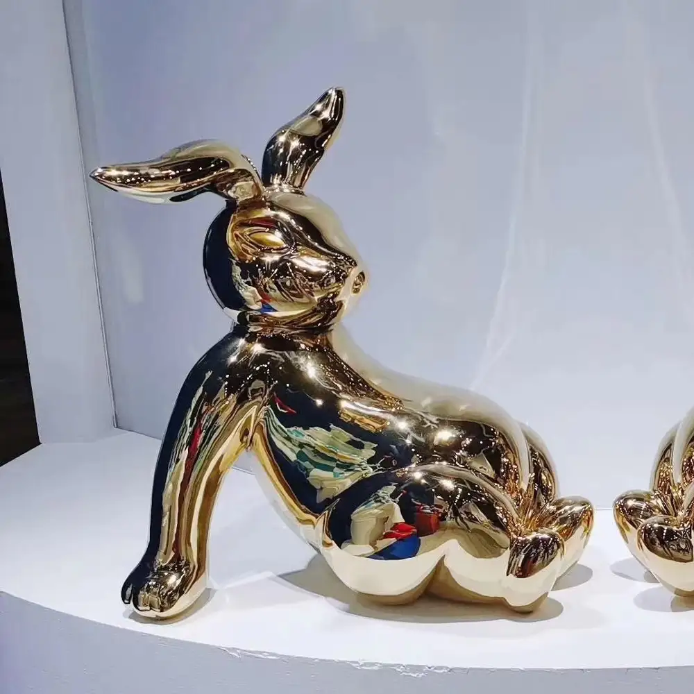 customized metal rabbit display in market showroom 1