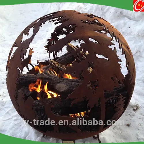 Custom Fire Pit Burning Sphere/Fire Bowl 1