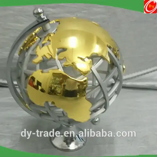 indoor office golden collectible steel world globe ball sculpture 1
