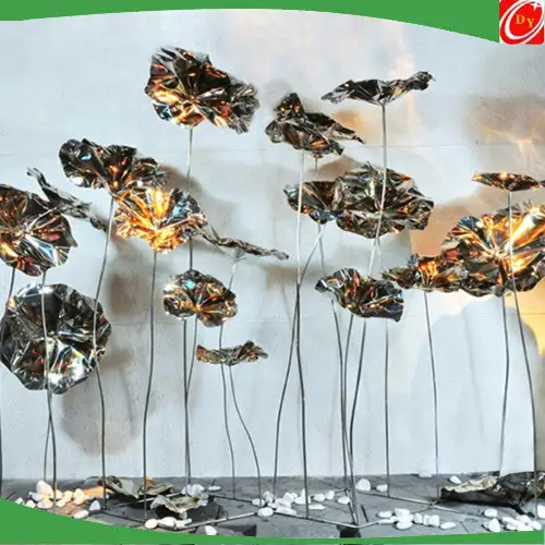 Flower Lotus Metal Stainless Steel Sculpture 1