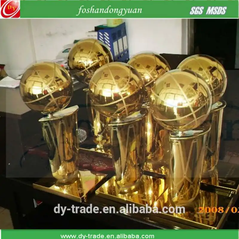 gold plated metal football trophy 1
