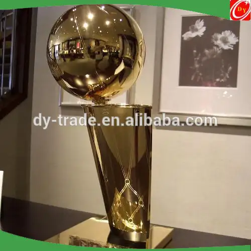 Golden stainless steel football trophy sculpture ,stainless steel cup 1
