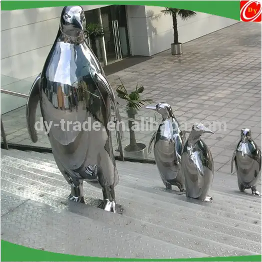 Customized stainless steel penguin sculpture /metal craft ,animal sculpture 1