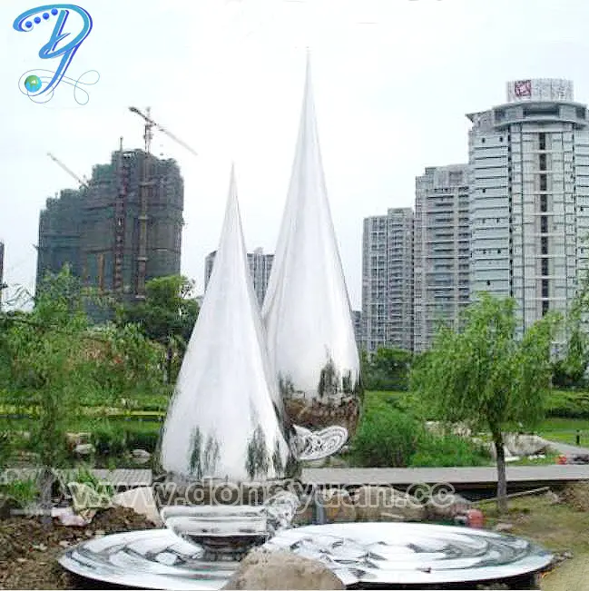 Inox Steel Garden Sculpture/Stainless Steel Water Drop 1