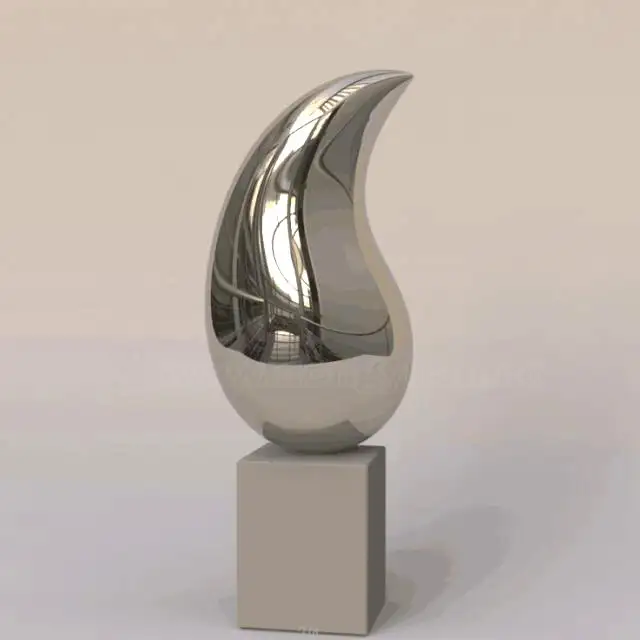 High Polished Stainless Steel Mango Sculpture for Display Crafts Decoration 1