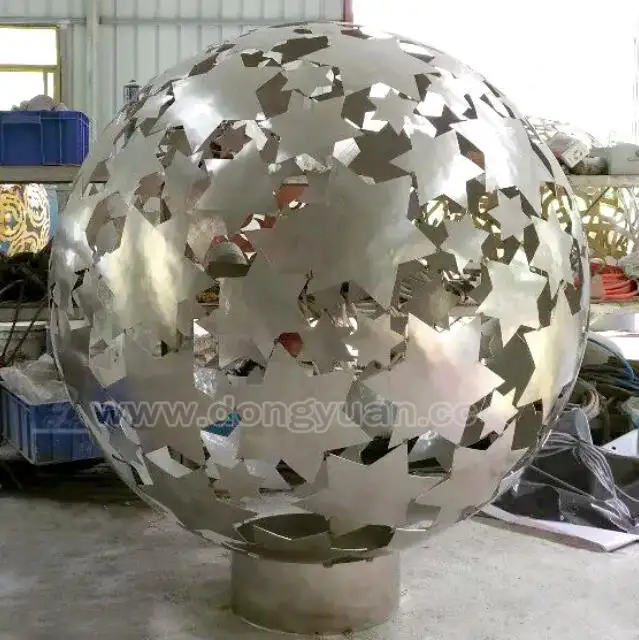 Stainless Steel Art Sculpture, Metal Balls Lantern for Villa Decoration 1