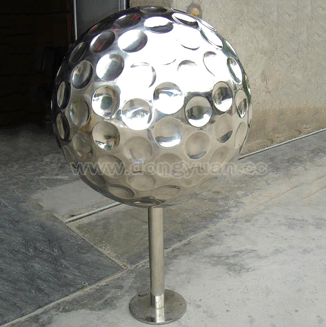 Inox Steel Golf Ball Water Fountain Outdoor , Stainless Steel Art Sculpture Construction 2
