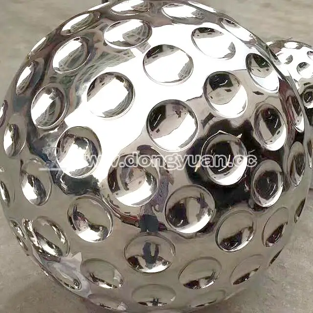 Stainless Steel Large Outdoor Golf Ball Art Work 1