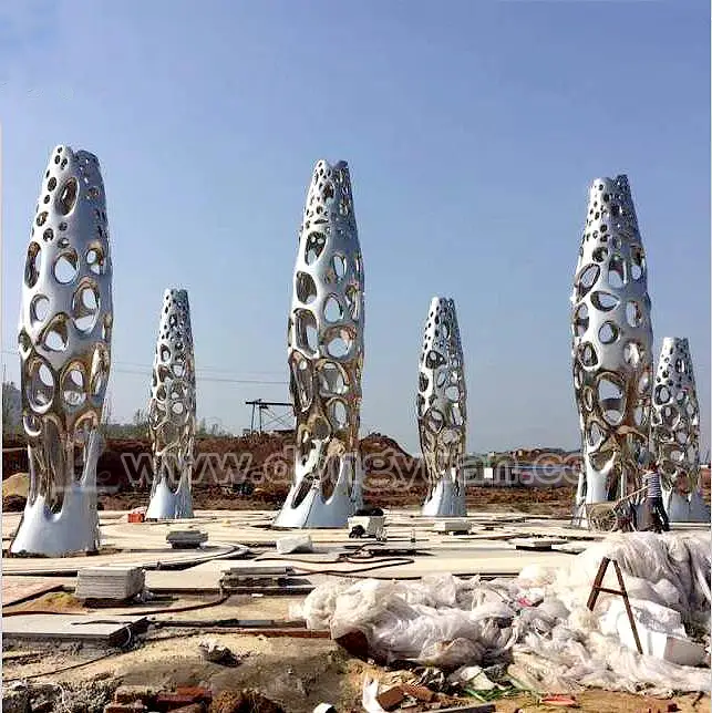 Abstract Contemporary or Modern OutdoorGarden / Yard Metal Fish Sculptures Statues statuary 1