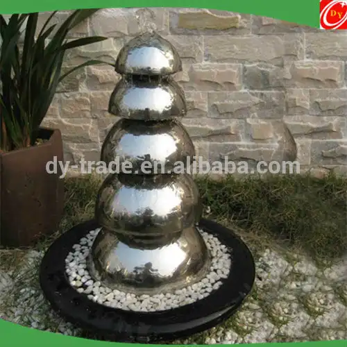 Outdoor Shiny Stainless Steel Water Hemisphere Fountain/Metal Hemisphere 1