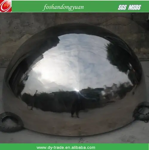 half mirror stainless steel mirror sphere brushed inside 1