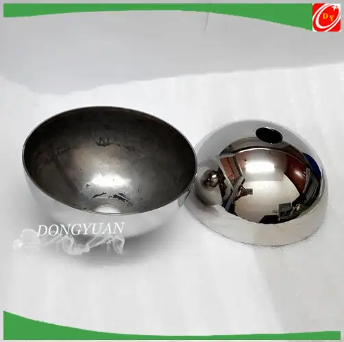 304 stainless steel hemisphere ,mirror finish steel half hollow ball chian supplier 1