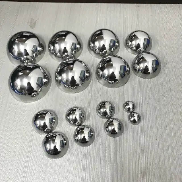 Glossy mirror polished stainless steel hemisphere, hollow steel half sphere 1