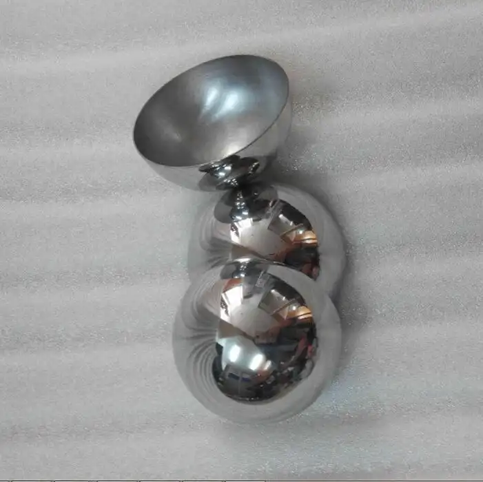 Stainless steel hollow sphere wrought iron half-empty half-sphere 1