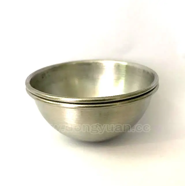 75mm Brushed Stainless steel Half Bath Molds with Rolled Lip 1