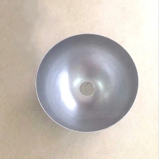120mm Carbon Steel Half Ball, Mild Steel Sphere with Hole 1