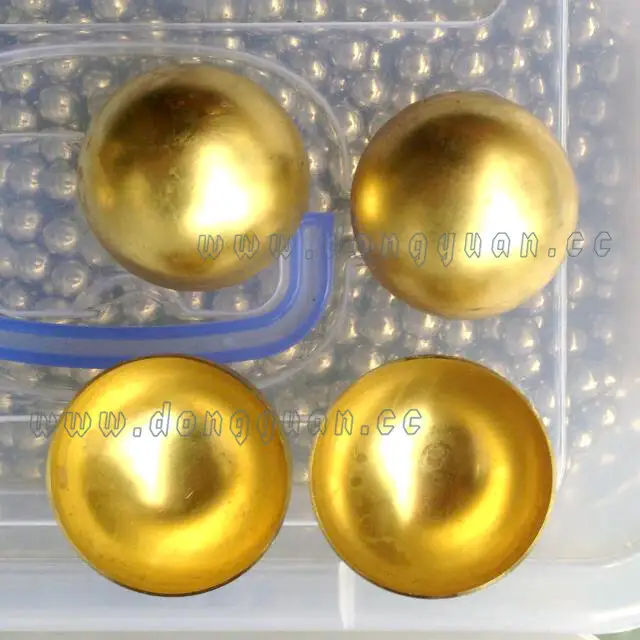 30mmHollow Brass Ball,Polished Brass Hemisphere for Art Jewelry 1