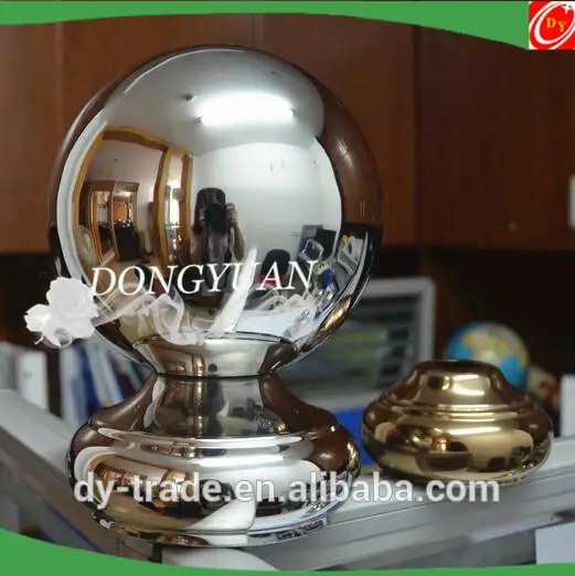 Stainless steel handrail ball with down cover, stainless steel stair fittings 1