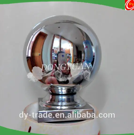 balcony railing stainless steel ball with base,steel handrai balls for square pipe 1