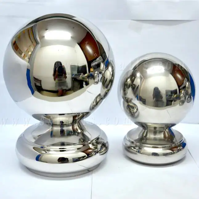 Stainless Steel Decorative Ball with Base for Handrail Stair Fittings 1