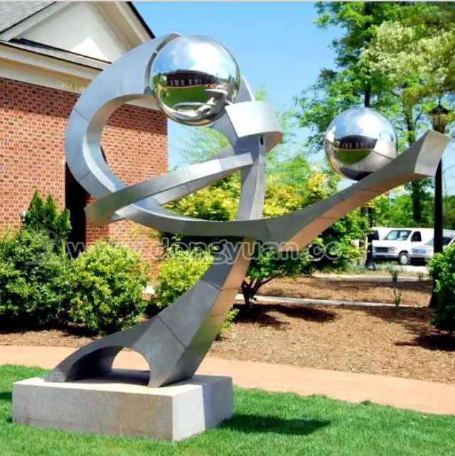 Modern Hollow StainlessSteel Decorative SphereSculpture Garden 1