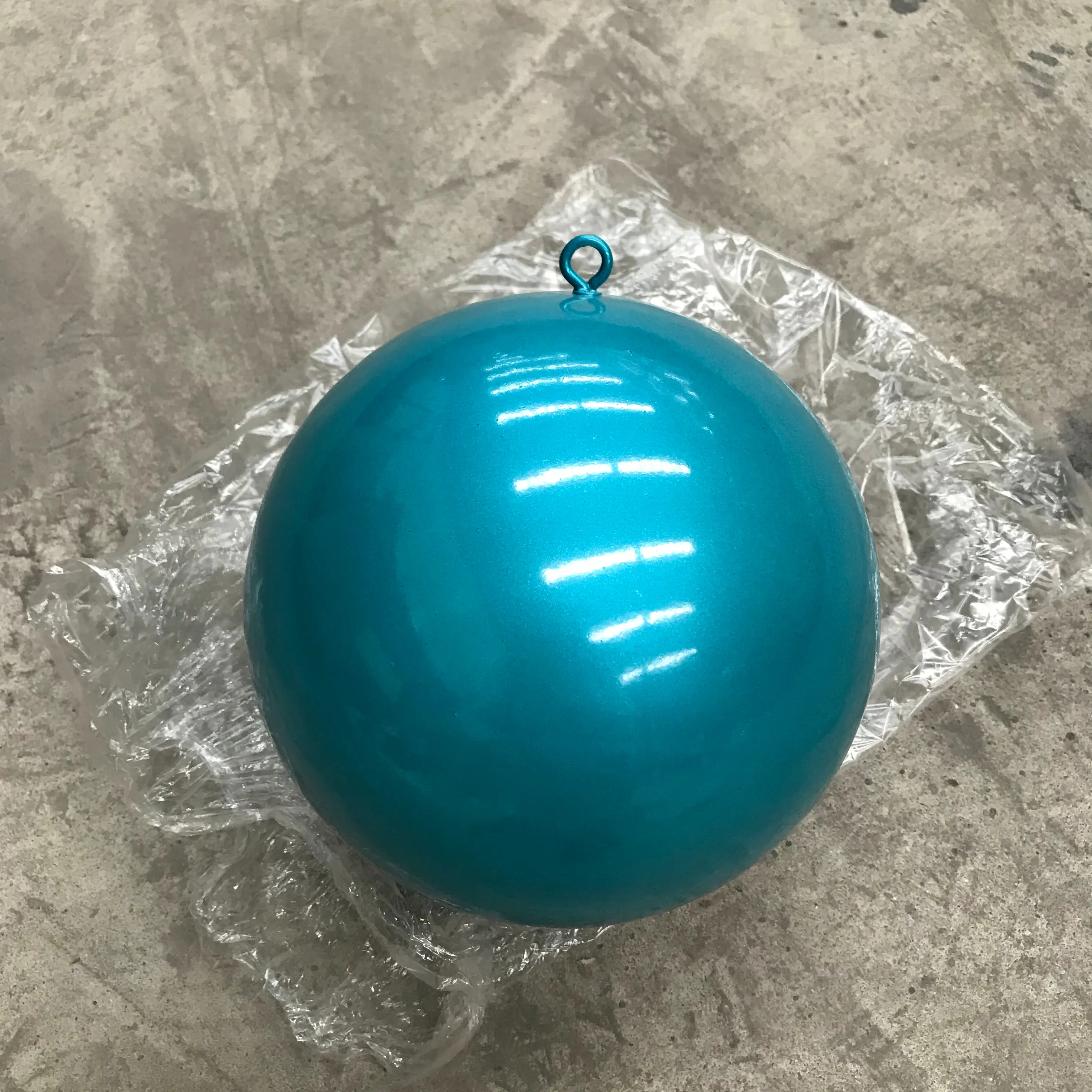 300mm Blue Color Metal Baubles Stainless Steel Christmas Balls 1