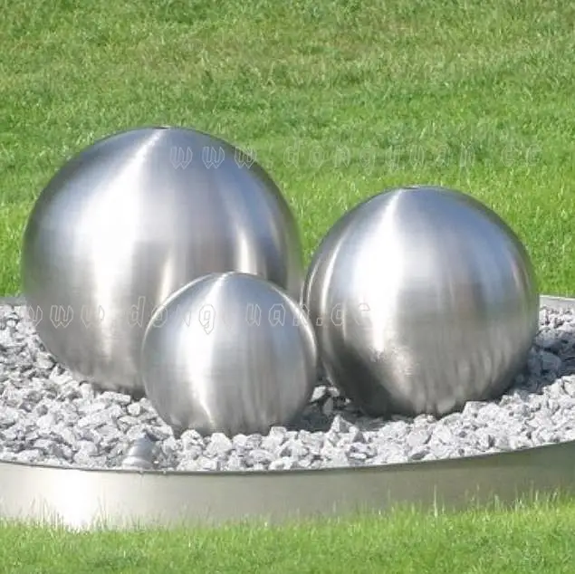 12 Inches Brushed Stainless Steel Inox Hollow Sphere Ball 1