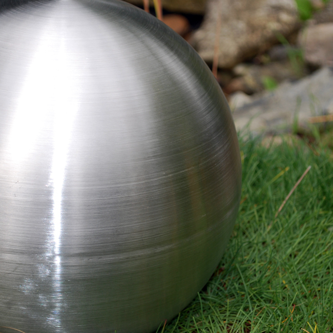 10 inchGarden Stainless Sphere Brushed 2